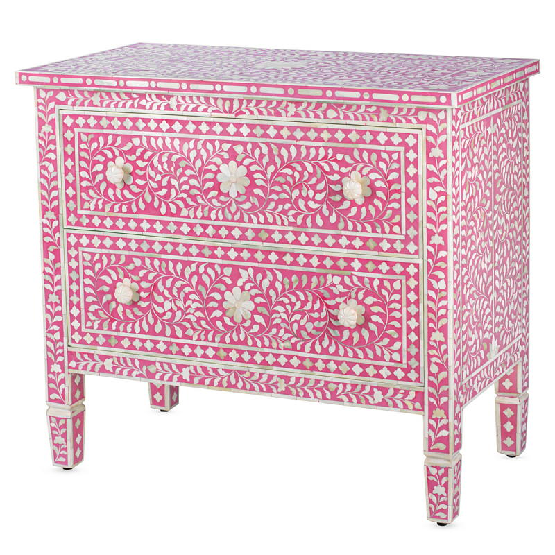     BONE INLAY CHEST OF 2 DRAWER ivory (   )  (Rose)   | Loft Concept 