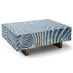 Кофейный стол Kenya Coffee Table Bone Inlay ZEBRA blue варинант исполнения - 4 | Loft Concept в Москве