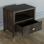 Прикроватная тумбочка с полкой Elsa Dreams Walnut  варинант исполнения - 2 | Loft Concept в Москве