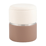 Пуф Mauldine с ящиком светло-коричневый с экокожей варинант исполнения - 1 | Loft Concept в Москве