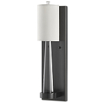 Бра на прозрачном штативе с тканевым абажуром в форме цилиндра Conciseness варинант исполнения - 3 | Loft Concept в Москве