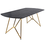 Обеденный стол на металлических ножках Ward Brass Dining Table варинант исполнения - 1 | Loft Concept в Москве