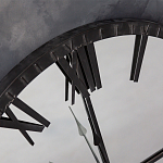 Часы настенные зеркальные с чёрным металлическим циферблатом Mirror Tower Clock варинант исполнения - 2 | Loft Concept в Москве