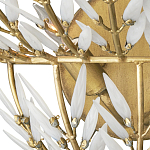 Бра золотого цвета с белыми стеклянными лепестками Hanging Flowers варинант исполнения - 1 | Loft Concept в Москве