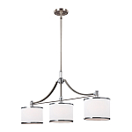 Люстра линейная с 3-мя белыми цилиндрическими плафонами Feiss варинант исполнения - 2 | Loft Concept в Москве