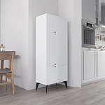 Комод белый с 4-мя дверцами на металлических ножках SPARK MULTIPURPOSE CABINET WHITE варинант исполнения - 3 | Loft Concept в Москве