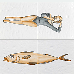 Плитка с узором Рыба Русалка варинант исполнения - 1 | Loft Concept в Москве