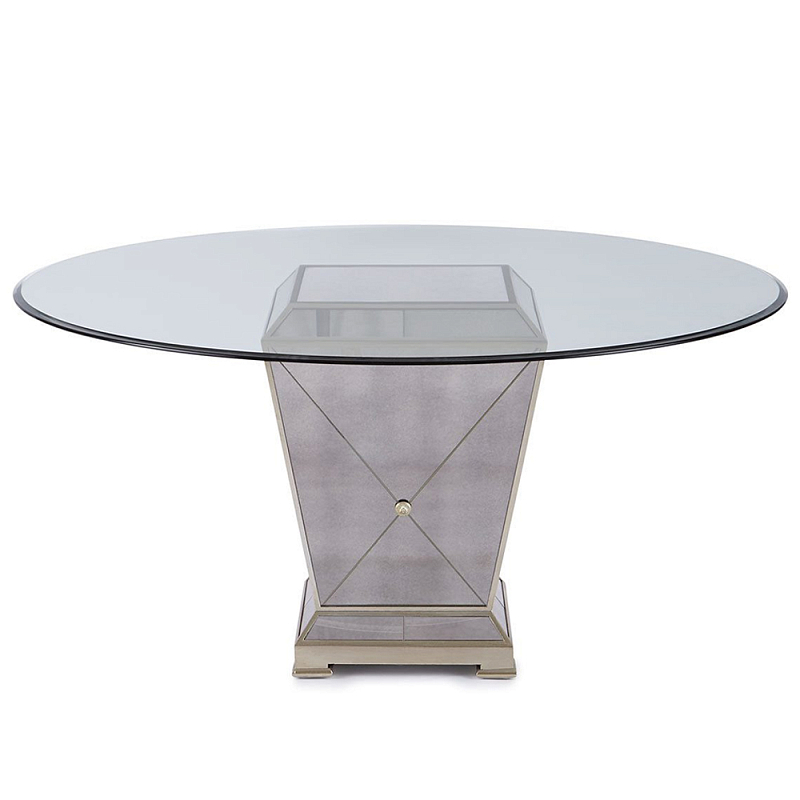 Стол обеденный круглый на зеркальном основании Spectacular Table Шампань Прозрачный Стол обеденный круглый на зеркальном основании Spectacular Table Шампань Прозрачный в Москве | Loft Concept