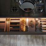 Кухонный гарнитур из массива дерева и камня HI-LINE 6 FRAME DOOR Dada Engenereed Kitchen варинант исполнения - 11 | Loft Concept в Москве