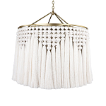 Люстра белая плетеная с кисточками Boho Tassel Chandelier варинант исполнения - 1 | Loft Concept в Москве