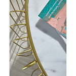 Журнальный столик с столешницей из мрамора на металлическом основании Table Vertical Planes варинант исполнения - 2 | Loft Concept в Москве