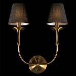 Бра с металлическим основанием бронзового цвета и 2-мя черными конусовидными абажурами Dignity варинант исполнения - 4 | Loft Concept в Москве