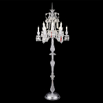 Торшер с 12-ю белыми текстильными абажурами и хрустальными подвесками Lustre Reverie варинант исполнения - 4 | Loft Concept в Москве