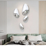 Абстрактная скульптура на стену в виде капли воды Water Outline варинант исполнения - 6 | Loft Concept в Москве