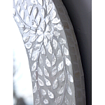 Зеркало круглое инкрустированное раковинами устриц Bone Inlay Dome Mirror White варинант исполнения - 6 | Loft Concept в Москве