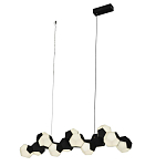 Люстра линейная с геометрическими черно-белыми плафонами Modestra варинант исполнения - 1 | Loft Concept в Москве