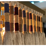 Люстра квадратная плетеная с бахромой Wicker Square Chandelier with Tassels варинант исполнения - 5 | Loft Concept в Москве