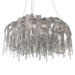 Люстра круглая подвесная с металлическими дугами и длинными цепочками 80 см Atlantis Chain варинант исполнения - 7 | Loft Concept в Москве