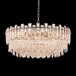 Круглая люстра с хрустальными подвесками на серебряном каркасе Gorgeous Crystal Light варинант исполнения - 13 | Loft Concept в Москве