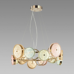 Люстра с плафонами из разноцветного стекла Glass Peonies варинант исполнения - 3 | Loft Concept в Москве