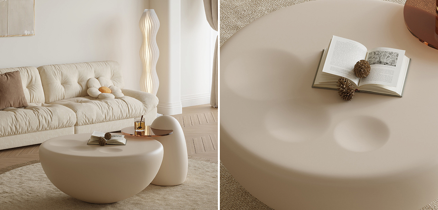 Комплект из 2-х кофейных столов Luis Round Coffee Tables Комплект из 2-х кофейных столов Luis Round Coffee Tables - Loft-Concept в Москве