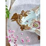 Блюдо овальное из голубого фарфора с ручками в виде бабочек и цветочным рисунком Blue Garden варинант исполнения - 7 | Loft Concept в Москве