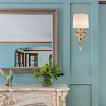 Бра с цветочным основанием и тканевым абажуром Tugella Flower Lamp варинант исполнения - 5 | Loft Concept в Москве