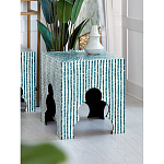 Приставной столик с инкрустацией раковинами устриц Bone Inlay варинант исполнения - 4 | Loft Concept в Москве