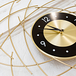 Часы настенные из металла с чёрным циферблатом Current Time варинант исполнения - 2 | Loft Concept в Москве