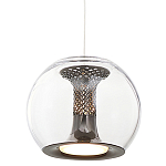 Подвесной светильник со стеклянным плафоном Inner Gleam Globe black  варинант исполнения - 2 | Loft Concept в Москве