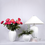 Настольная лампа керамическая с абажуром Valencia варинант исполнения - 3 | Loft Concept в Москве