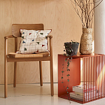 Оранжевый приставной стол из металла Lattice варинант исполнения - 8 | Loft Concept в Москве