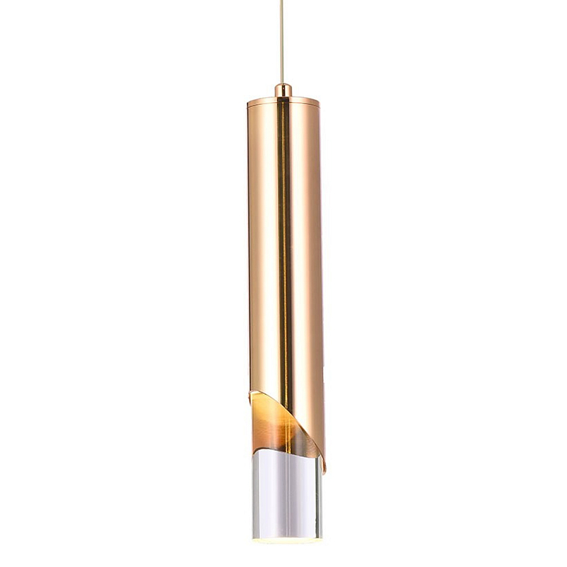   Metal Acrylic Tube Gold Hanging Lamp     | Loft Concept 