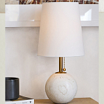 Настольная лампа на круглом основании из натурального камня Bartolomeo варинант исполнения - 4 | Loft Concept в Москве