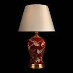 Настольная лампа бордовая с изображением птиц Slip Away варинант исполнения - 2 | Loft Concept в Москве