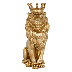 Статуэтка лев с детализированной гривой и изящной короной Lion Crown  варинант исполнения - 1 | Loft Concept в Москве
