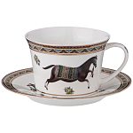 Чайный сервиз из фарфора с изображением лошадей на 6 персон 15 предметов Porcelain Horse Set  варинант исполнения - 1 | Loft Concept в Москве