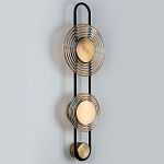 Бра со стеклянными плафонами в форме дисков Savio Brown Glass Disc Light варинант исполнения - 4 | Loft Concept в Москве