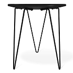 Стол журнальный c круглой столешницей из стекла серого цвета Gray and Gold Marble варинант исполнения - 4 | Loft Concept в Москве