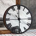 Часы настенные зеркальные с чёрным металлическим циферблатом Mirror Tower Clock варинант исполнения - 5 | Loft Concept в Москве