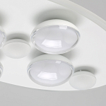 Потолочный светильник овальной формы белого цвета с 7-ю лампами Lunar Pebbles варинант исполнения - 5 | Loft Concept в Москве