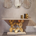 Консоль прямоугольная белая с основанием в виде кактуса Cactus варинант исполнения - 3 | Loft Concept в Москве