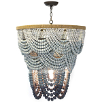 Многоярусная люстра украшенная круглыми бусами Gradient Grey Chandelier варинант исполнения - 1 | Loft Concept в Москве