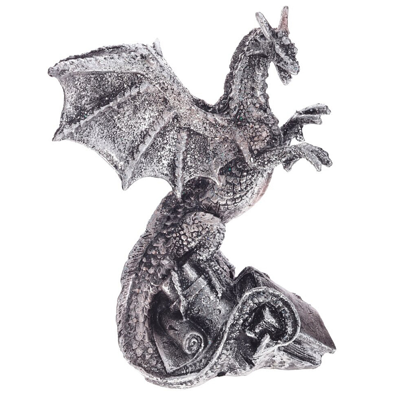    Silver Dragon Treasure Keeper Statuette     | Loft Concept 