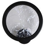 Светодиодное бра круглой формы с металлической рамой черного цвета Marble Glow варинант исполнения - 2 | Loft Concept в Москве