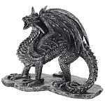 Декоративная статуэтка Дракон Dragon Black Silver Statuette варинант исполнения - 1 | Loft Concept в Москве
