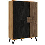 Шкаф двухдверный с 2-мя отделами с полками Stone Effect варинант исполнения - 2 | Loft Concept в Москве