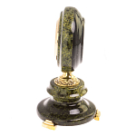 Часы настольные бронзовые из натуральных камней Мрамор и Змеевик Stone Clock варинант исполнения - 15 | Loft Concept в Москве