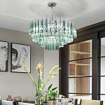 Дизайнерская люстра AQUA Blue Lagoon бирюзовое стекло несколько ярусов варинант исполнения - 5 | Loft Concept в Москве