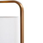 Торшер с белым тканевым абажуром на мраморном основании Cconcise варинант исполнения - 1 | Loft Concept в Москве